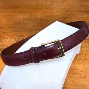 Split Cowhide Leather Belt WITH Solid Brass Buckle Unisex Made In The USA